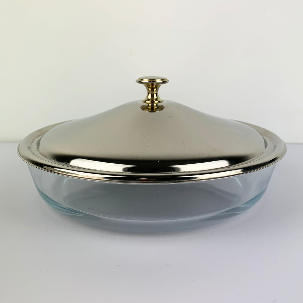 Marinex 3pc Silver Covered Serving Dish, Ornate Handled Lid