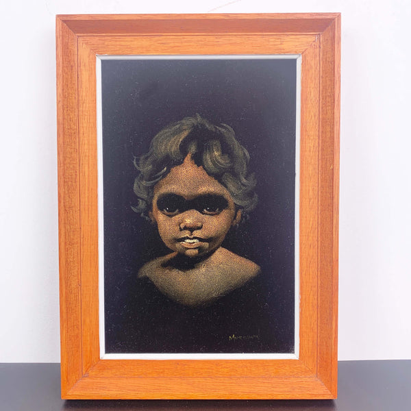 Colin Noel Chandler 'Murrawin' rare original Aboriginal oil on velvet artwork