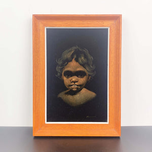 Colin Noel Chandler 'Murrawin' rare original Aboriginal oil on velvet artwork