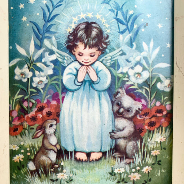 Peg Maltby vintage framed angel picture