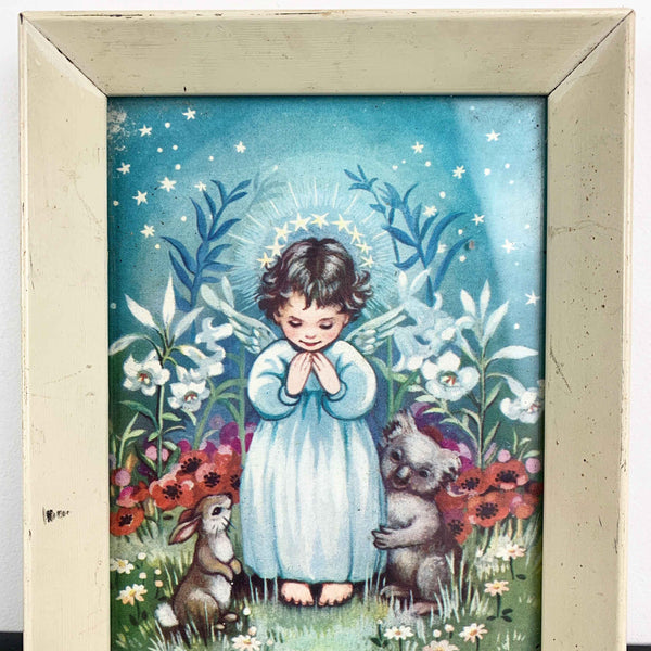 Peg Maltby vintage framed angel picture