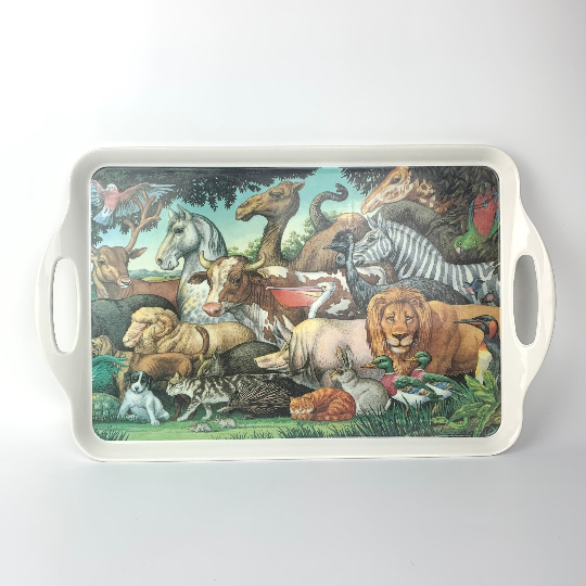 'All Creatures Great and Small' large melamine tray