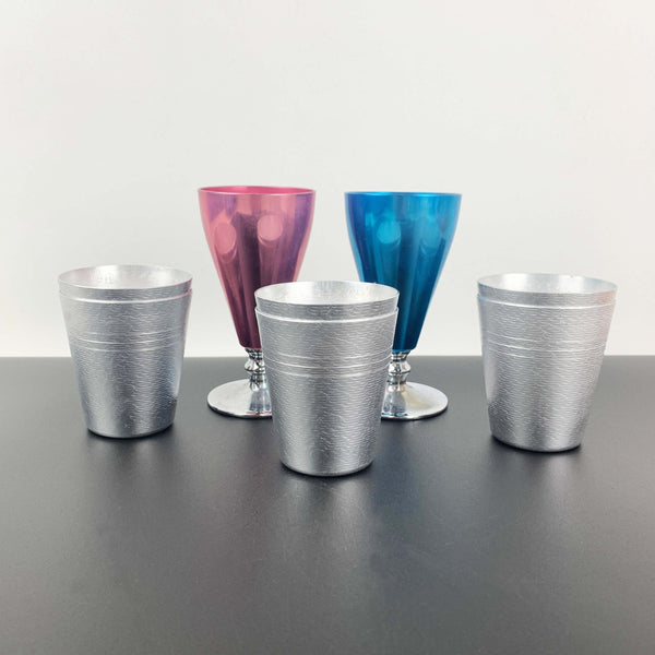 1960's anodised drinkware - Set of 8