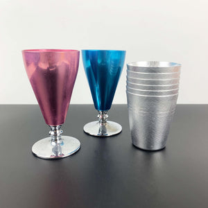 1960's anodised drinkware - Set of 8