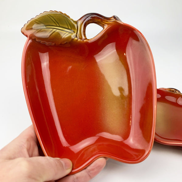 Large ceramic apple shape plate