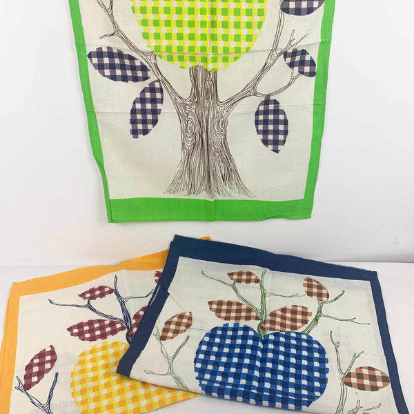 Vintage apple tree tea towel collection - Set of 3