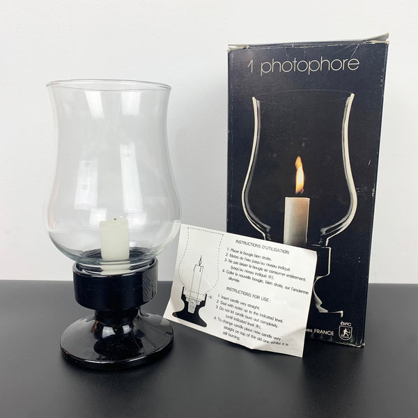 Arc France black hurricane candle lamp/lantern