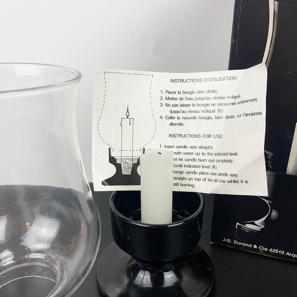 Arc France black hurricane candle lamp/lantern