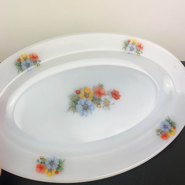 Arcopal 'Anemone' large oval platter