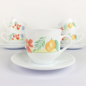 Arcopal Apricot Coffee Cup and Saucer - Set of 6