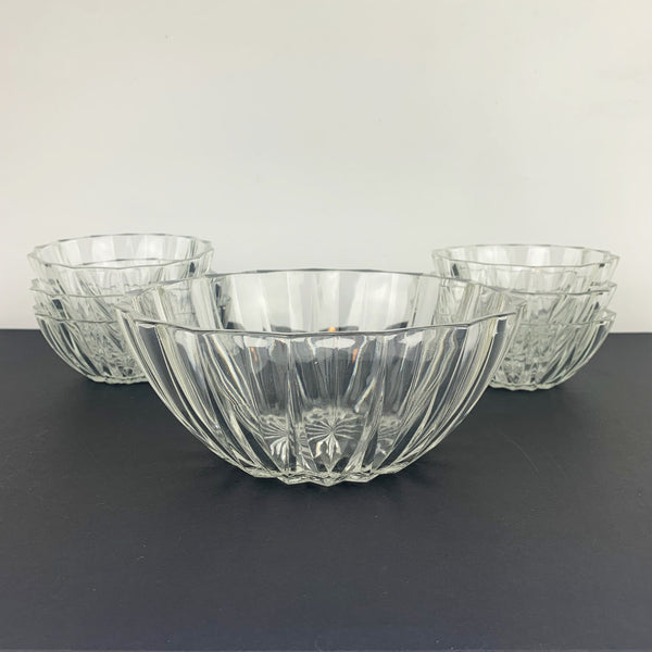 1970's French glass bowl set