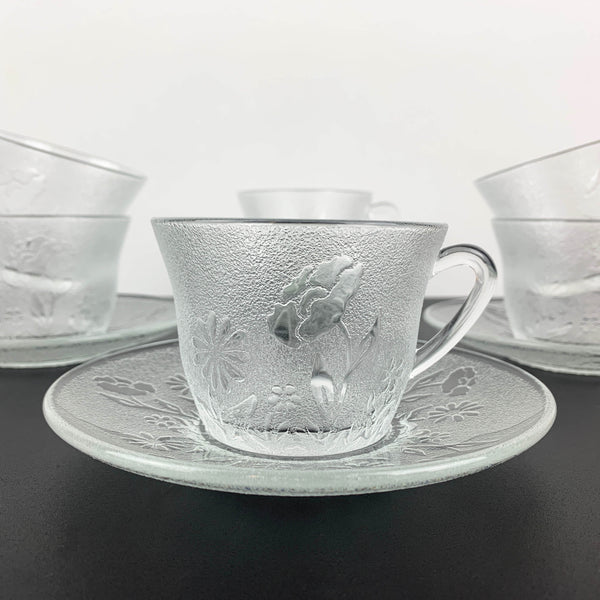 Arcoroc (France) Wildflower rare cup and saucer duo - Set of 6