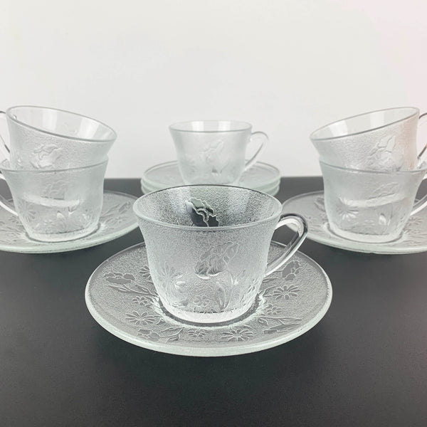 Arcoroc (France) Wildflower rare cup and saucer duo - Set of 6