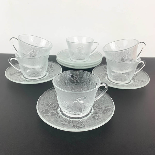 Arcoroc (France) Wildflower rare cup and saucer duo - Set of 6