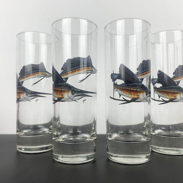 Arc (France) Blue Marlin Highball - Set of 4