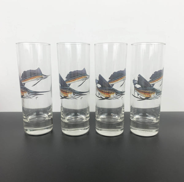 Arc (France) Blue Marlin Highball - Set of 4