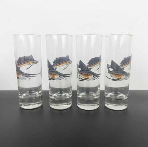 Arc (France) Blue Marlin Highball - Set of 4