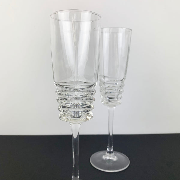 Arc France crystal toasting glasses