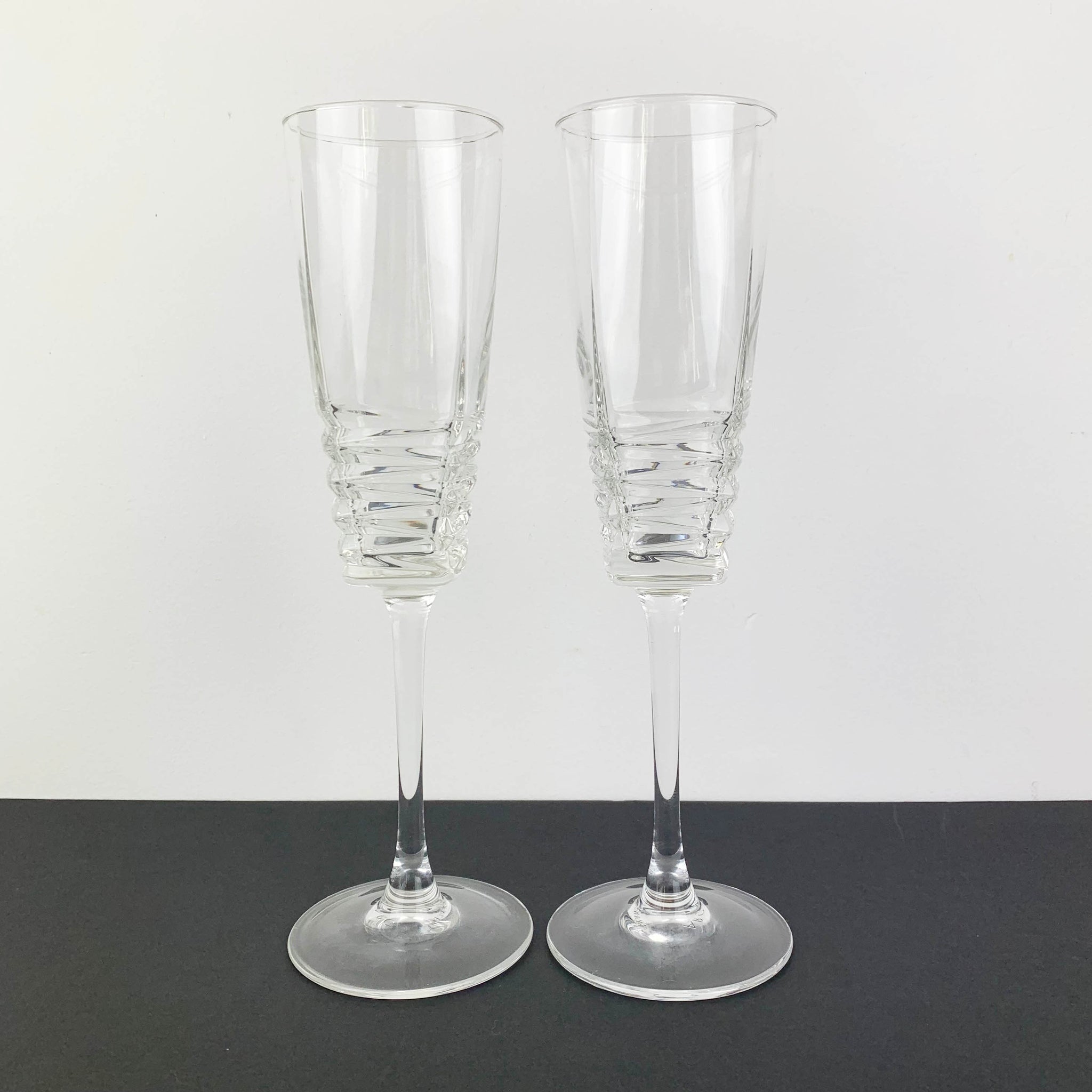 French crystal toasting glasses Set of 2