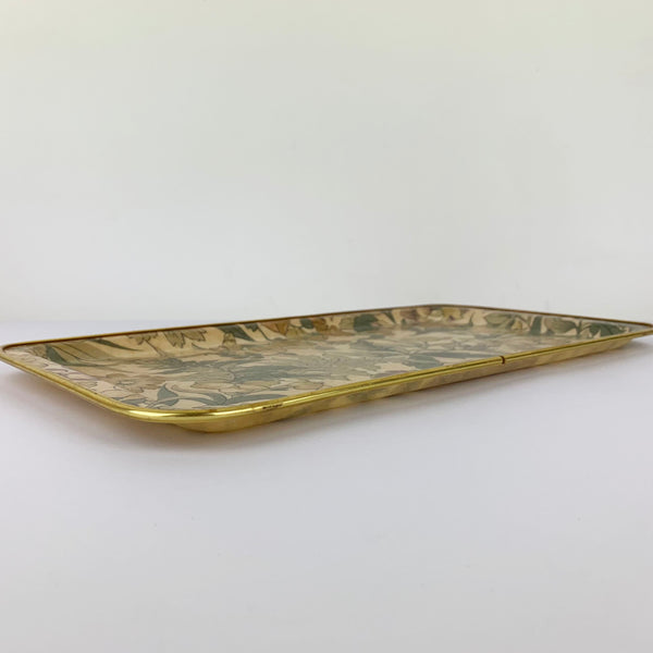 Arnold Designs 1960's fiberglass floral tray depth view