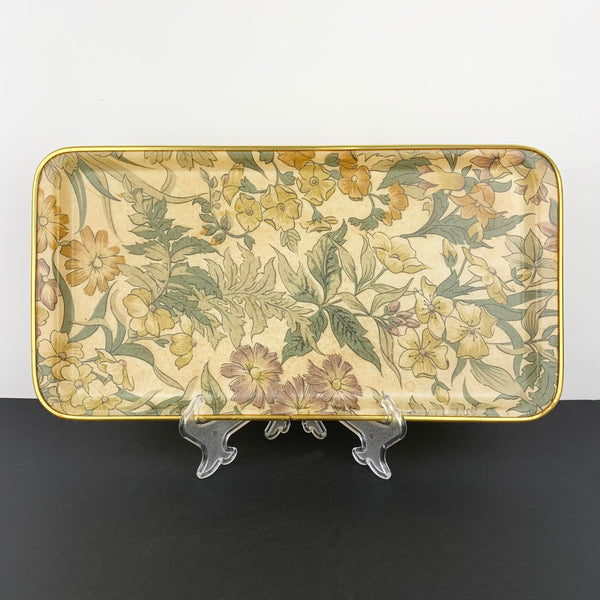 Arnold Designs 1960's fiberglass floral tray on plate stand