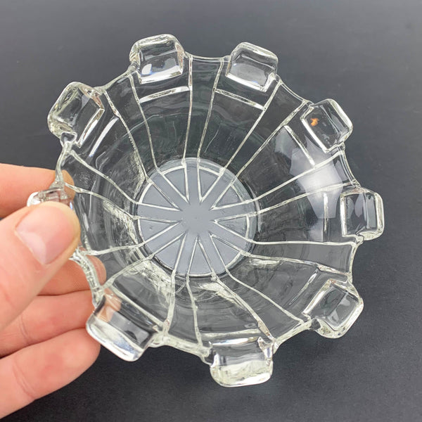 1930s Art Deco glass trinket bowl