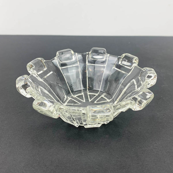 Stolzle 1930s Art Deco mini glass trinket bowl