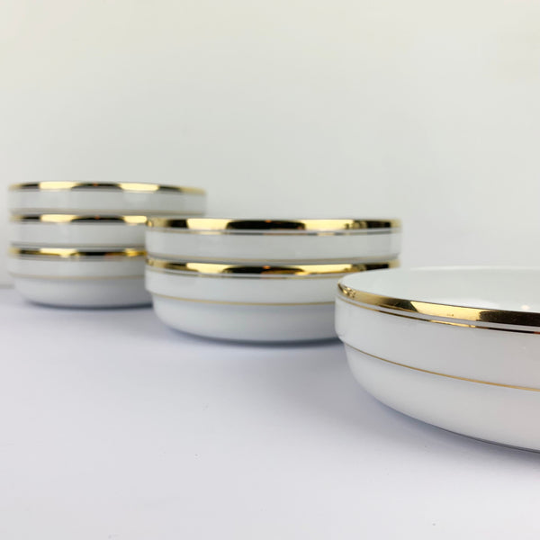 Arzberg Germany gold rimmed white bowls