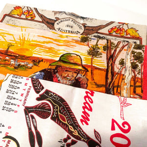 Vintage Australiana tea towel collection - Set of 3