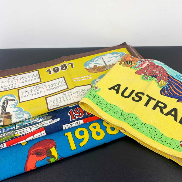 Vintage Australian tea towel collection - Set of 4