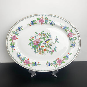 Aynsley 'Pembroke' large oval serving platter with gold trim