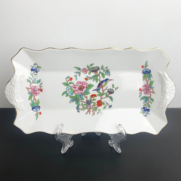 Aynsley 'Pembroke' Sandwich and Sweets Tray with gold trim