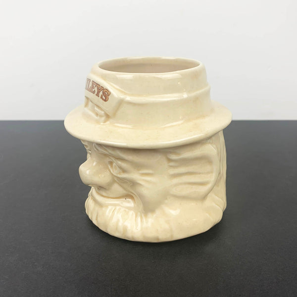 Rare Baileys leprechaun face mug side view