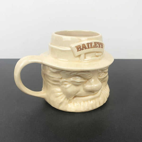 Rare Baileys leprechaun face mug with Baileys logo