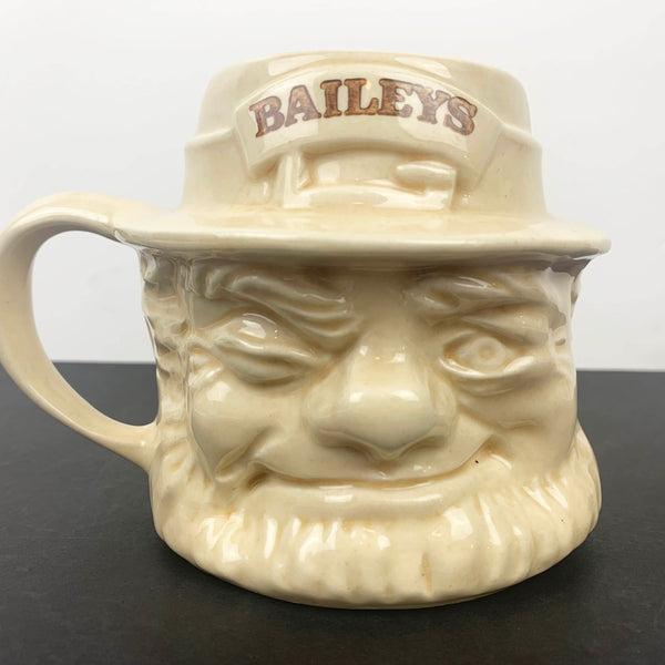 Rare Baileys leprechaun face mug detailed view