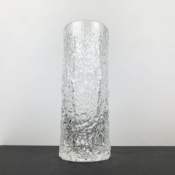 IVV Italy bark glass cylinder vase