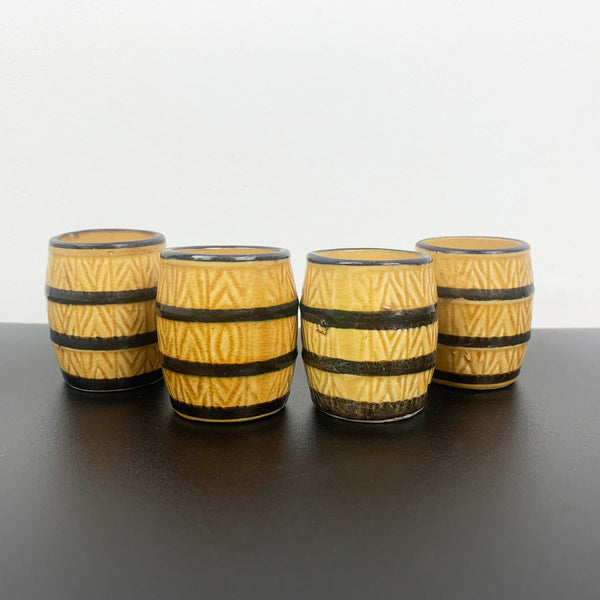 Ceramic barrel shot glass - Set of 4