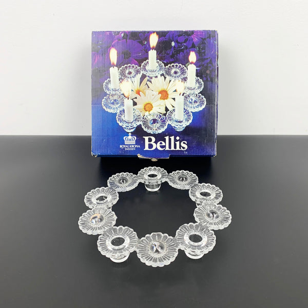 Royal Krona 'Bellis' flower garland glass candle holder