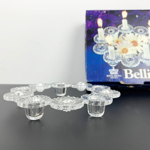 Royal Krona 'Bellis' flower garland glass candle holder