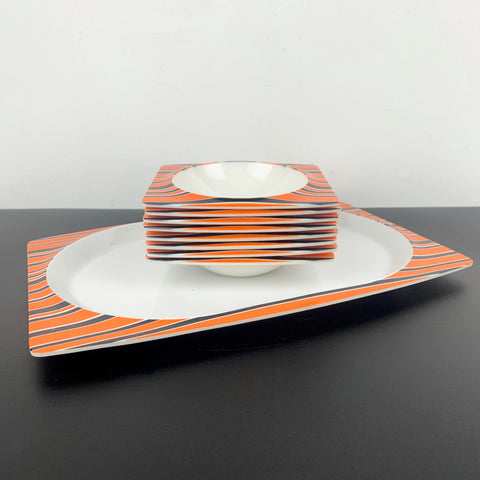 Bessemer 'Europa' Orange platter and bowls set