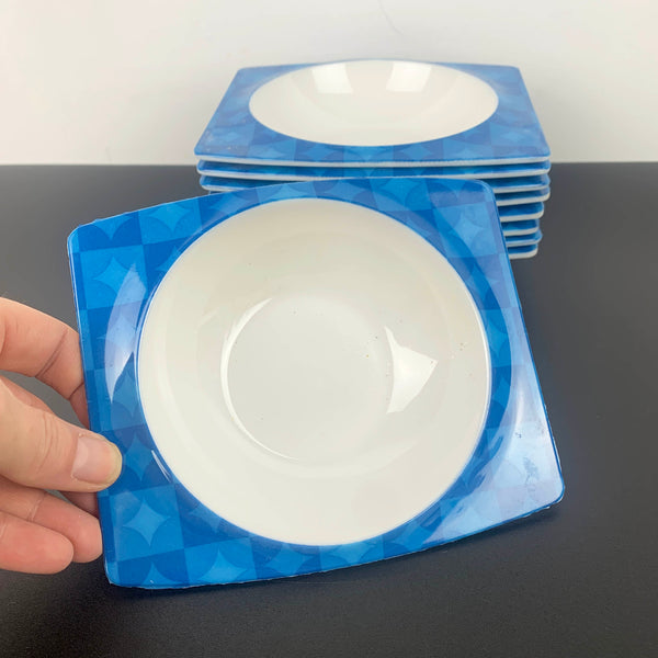 Bessemer 'Europa' Blue platters and bowls set