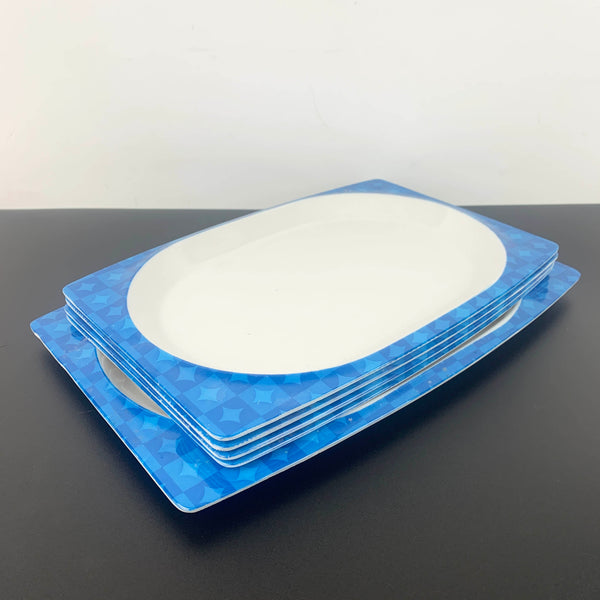 Bessemer 'Europa' Blue platters and bowls set