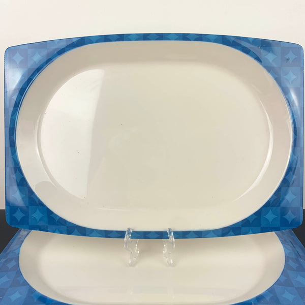 Bessemer 'Europa' Blue platters and bowls set