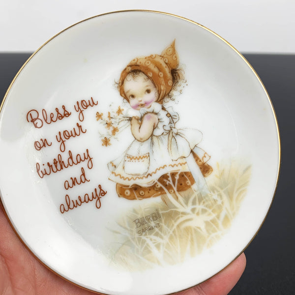 Birthday keepsake collectible miniature plate