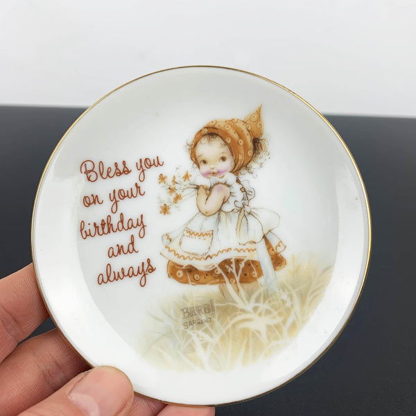 Birthday keepsake collectible miniature plate