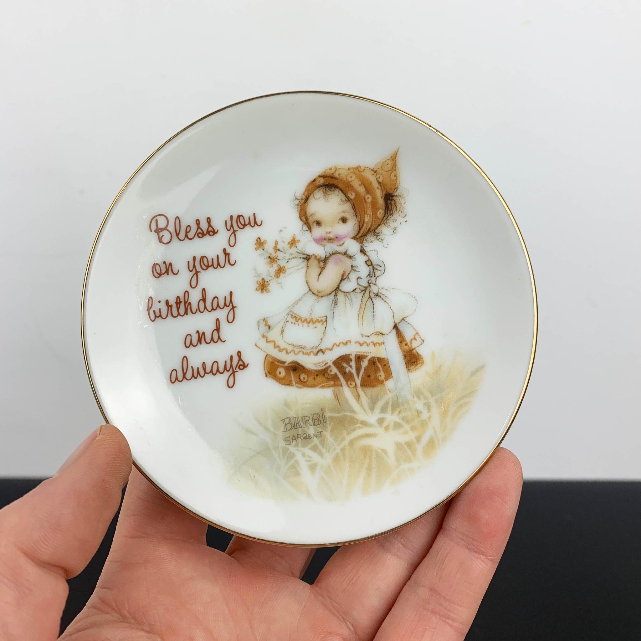 Birthday keepsake collectible miniature plate