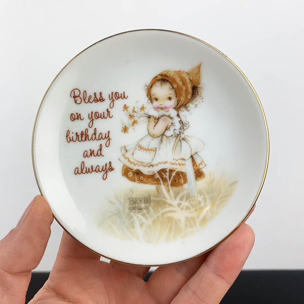 Birthday keepsake collectible miniature plate