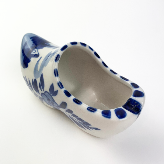 Dutch Ceramic Clog Ornament top view