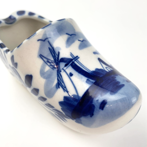 Dutch Ceramic Clog Ornament Delft Blue