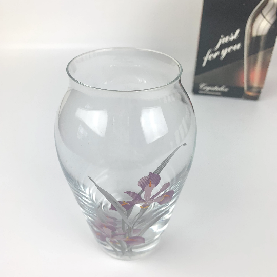 Bohemia Crystal Iris vase with wide rim